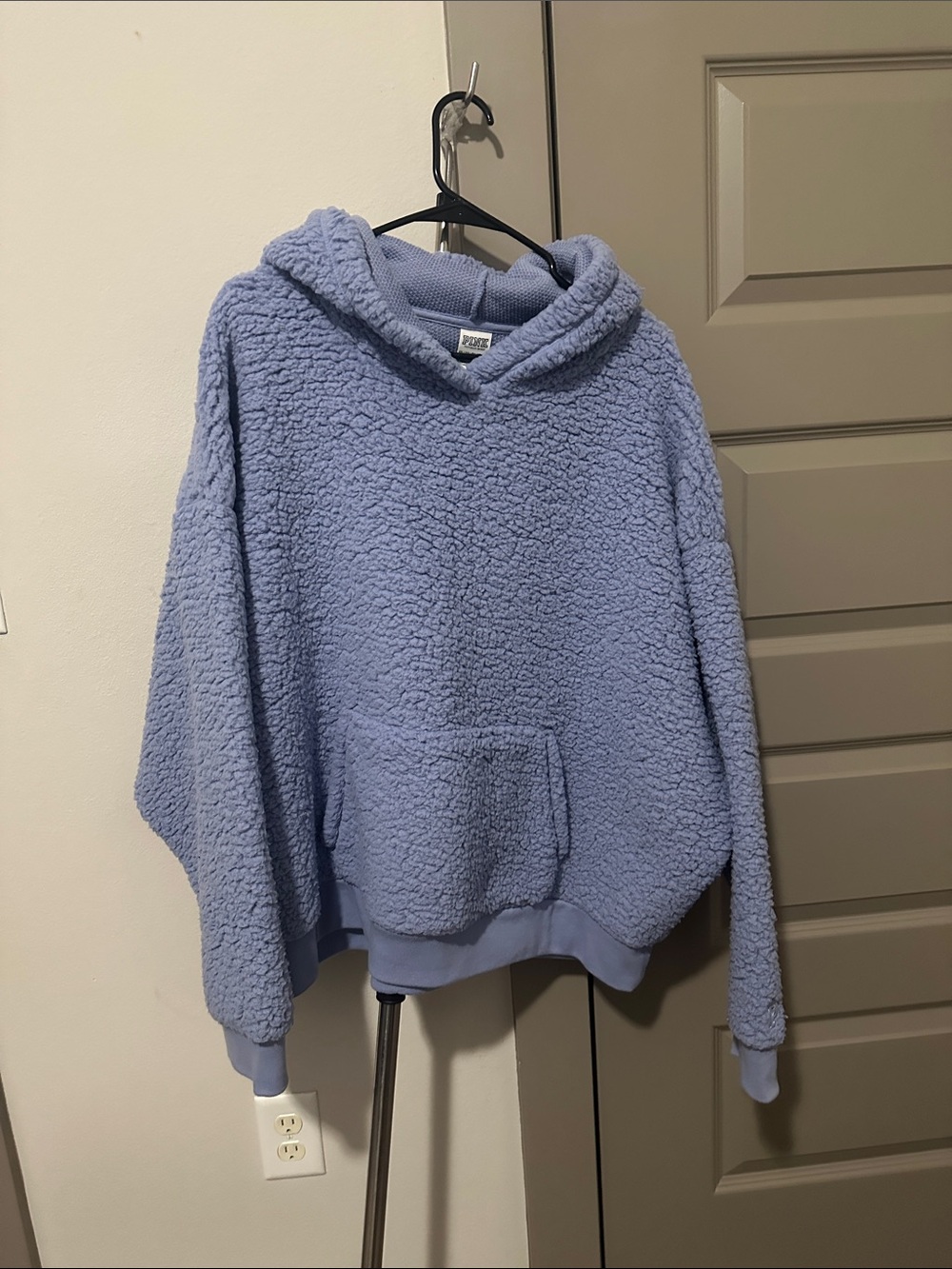 PINK Victoria's Secret Lavender Sherpa Pullover Hoodie